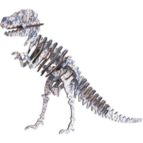 Wooden Puzzle Funny Kids Gift Kids Wooden Color Laser Dinosaur Puzzle for Gift