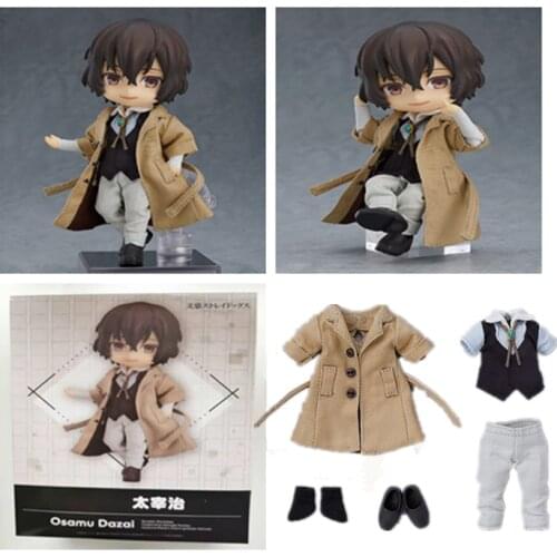14cm Anime Figures Real Suit Dazai Osamu Bungo Stray Dogs Figure Dazai Osamu Nakajima Atsushi Action FiguresToy Doll
