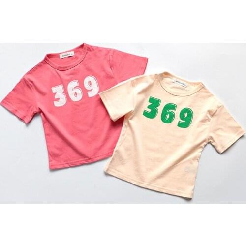 Boys T Shirt Summer 2019 Cotton Children Numbers Printed Short Sleeve T-shirts for Boys Girls Children Casual Clothes Baby Tops