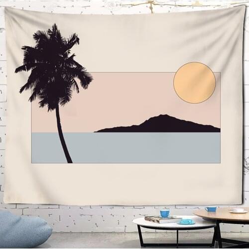 Landscape Tapestry Misty Silhouettes Of Mountains Home Dorm Decor Big Tapestry Wall Hanging Blanket For Living Room Bedroom