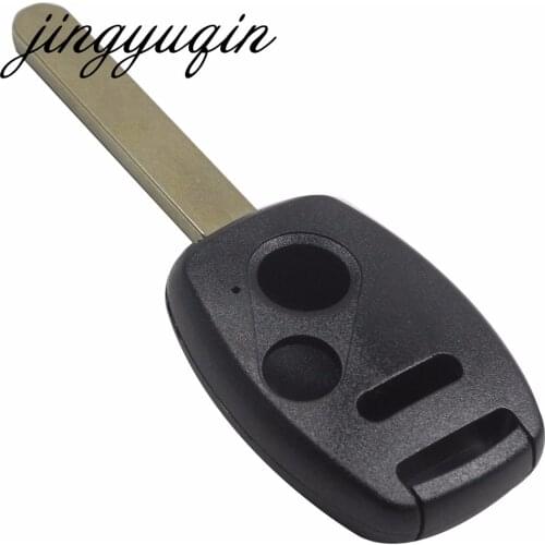 Jignyuqin 2 Button + Panic Remote Key Shell fit for HONDA Odyssey Rigeline Accord Replacement Fob Case 3 Buttons