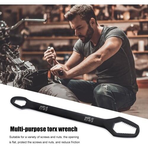 Double-Head Key Multifunction Screw Nuts Wrenches Repair Hand Tools Car Bicycle Ratchet Wrench Universal Spanner 8-22mm Dropship