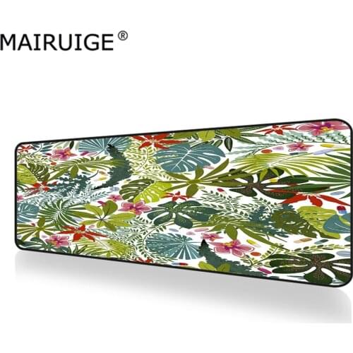 Mouse Pad XXL Banana Leaf Tropical Rain Forest Cactus Green Leaf Landscape Mousepad Large DIY Custom Game Pad PC 60x30 / 70x30cm