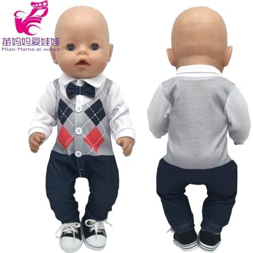 43cm Baby Dolls Boy Clothes 17" Reborn Dolls Clothes Children Girl Christmas Gifts Toys Wears