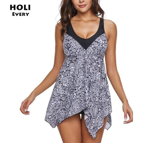 Swimsuit Dress Female Two pieces Separate Swimdress Tankini Plus Large Size Women Costume Big Fat Split Bathing Suit XXXL Badpak