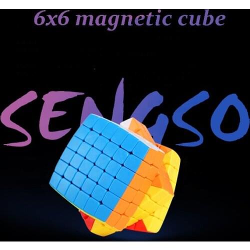 ShengShou Mr.M 6x6 Magnetic Speed Cube Pillowed 6x6x6 SengSo Magic Cube Professional Puzzle Children Kids Gift Toys Cubo Magico