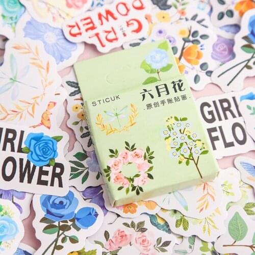 Cute Stickers Stationery Japanese Girls Boxed stickers Self-adhesive Sticker Album Decoration Sealing Stickers School Supplies