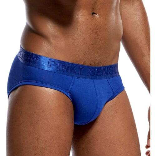 Pinky Senson Sexy Men Underwear Bright Belt Mens Briefs Underpants Modal Fashion Gay Underwear Penis Cueca Male Panties S08BR