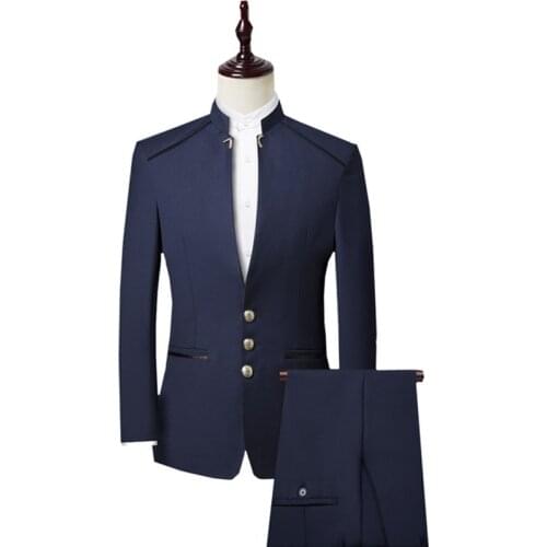 Mens Denim Blazer Homens blazer Mens Terno Slim Fit Blaser Masculino Men Suits Costume Homme Mariage (jacket+pants)