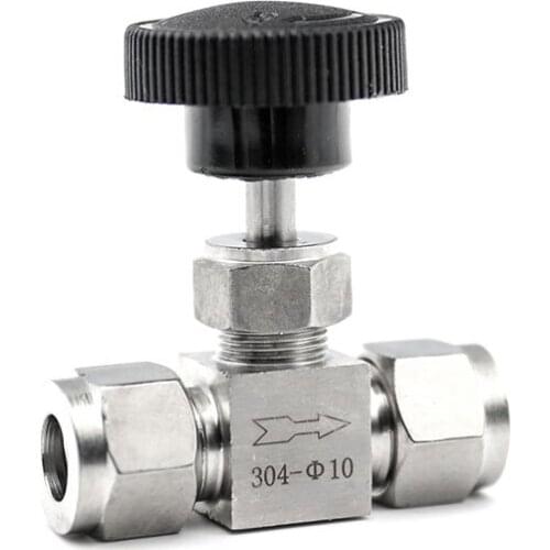 Acid Set Adjustable Needle Valve O.D 3 4 6 8 10 12 mm 3/8" 1/2'' Inch Tube Shutoff Compression Switch Fifing 304