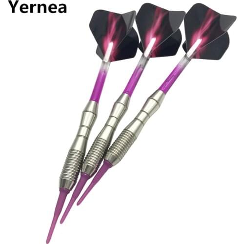 Yernea New High-quality Sofe Pointed Darts 3Pcs/set 17g Standard Safe Electronic Darts Dart Shafts Aurora Wing