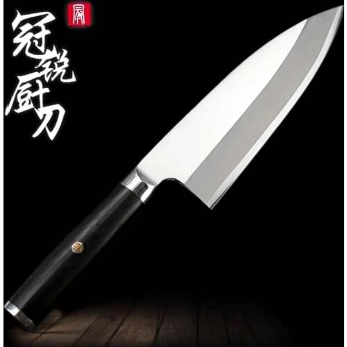 Japanese Deba Fish head knife Salmon knife Sashimi Sushi Cooking Tools Kitchen knife Raw Fish Fillet Layers Chef Knife Stainless