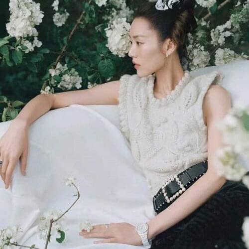 Runway Sweater Vest Crop Top Women 2021 High Fashion Vest Sweater Loose Desinger Waistcoat Chic Sleeveless Sweater Tank Tops