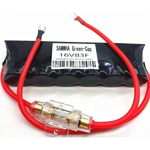 SAMWHA Green-Cap automotive electronic rectifier supercapacitor 16V83F group heat-shrinkable 2.7V500F capacitor series