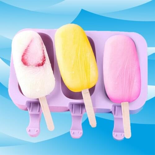 Silicone Ice Cream Mould Summer Ice Lolly Mold DIY Homemade Popsicle Mold with 50pcs Sticks popsicle molds magnum mold