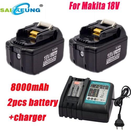 Compatible with Makita18V Cordless Power Tool Battery 8000mAh BL1850B BL1840B BL1860B BL1815 BL1830 BL1820 BL1835
