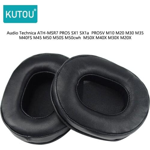 Compatible With Audio Technica ATH-MSR7 PRO5 SX1 M10 M20 M30 M35 M40 M45 M50 Headphone Repair Replacement Pads Earpad Earmuffs