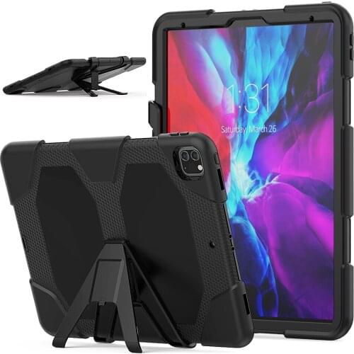 Heavy Duty Protection Case for iPad Pro 11 case 2020 Soft Silicone Full body Cover for iPad 5th/6th/7th/8th generation 9.7 10.2