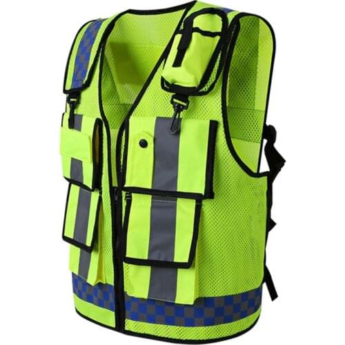 Outdoor Reflective Clothing Motorcycle Security Staff Vest Night Cycling Sports Working Clothes Visibility Safety Tools