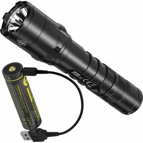 Free shipping Nitecore P20 v2 Tactical LED Flashlight USB port Rechargeable Battery Hunting Law Enforcement Waterproof EDC Torch