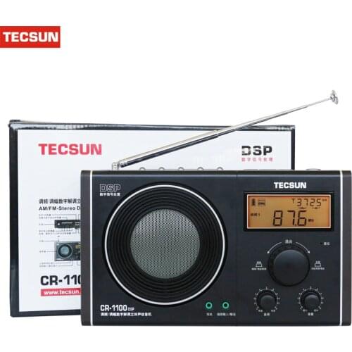 TECSUN CR-1100 Radio AM FM MW Radio Multiband Radio Receiver Portable Audio Radio Digital Clock Display Stereo Radio Hot Sale