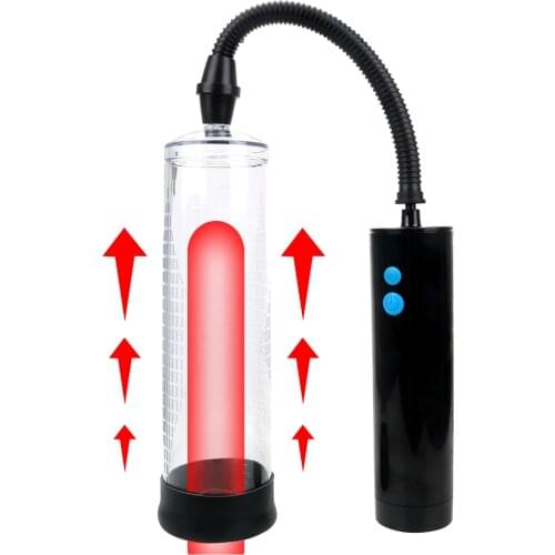 Vacuum Pump Male Penile Erection Training Extend Extender Penis Enlarger Sex Toys for Men Gays 3 Speeds