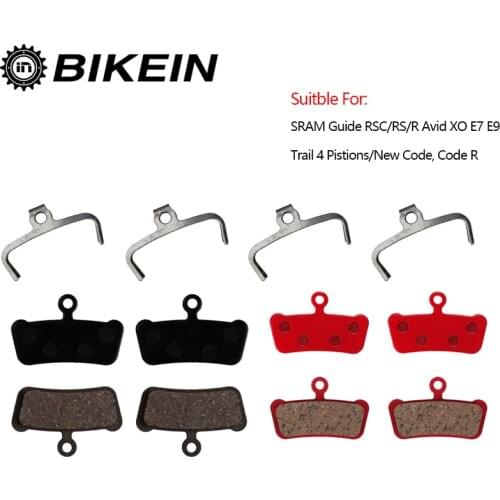 BIKEIN Bicycle disc brake disc for SRAM guide RSC / RS / R Avid XO E7 E9 Trail MTB resin hydraulic brake pad 4 pairs