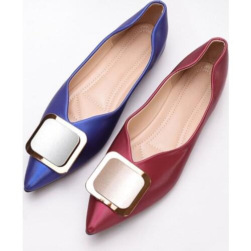 2020 Womens spring summer Classic Pointy Toe Ballet Flat Shoes