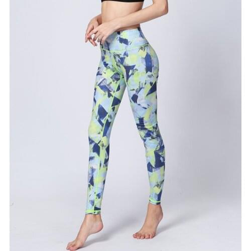 Women Yoga Pants Color printing High Waist Seamless Leggings Push Up Running Energy Seamless gym Leggings Compression Tights gym