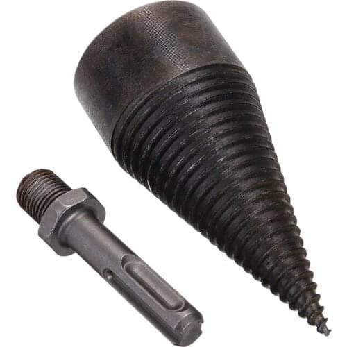 1pc Firewood Machine Drill Wood Cone Reamer Punch Driver Drill Bit Split Drilling Tools 100*42mm