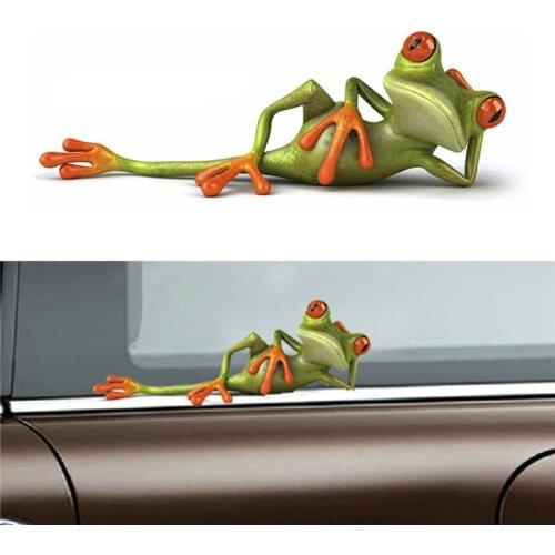 2 Types Funny Frog Car Stickers 3D Stereo Truck Window Decal Graphics Sticker Automotive Interior Stickers