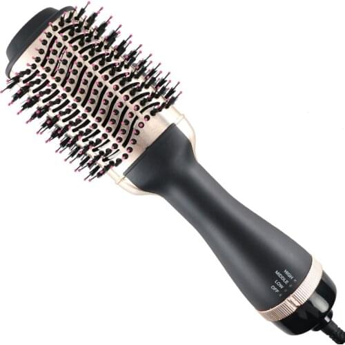 2 IN 1 One Step Hair Dryer Hot Air Brush Styler and Volumizer Hair Straightener Comb Curling brush Electric Ion Blow Dryer Brush