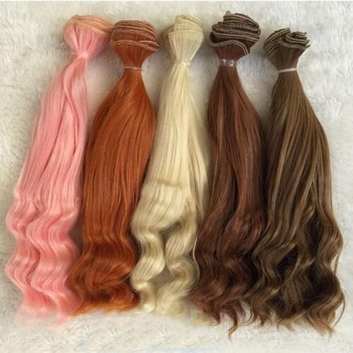 5PCS/LOT New Arrival BJD Wig Hair Accessories 25CM Curly Doll Hair DIY