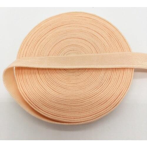 5Yards/lot 3/8" 10mm Light pink Solid Shiny Satin Elastics Band Headband Bra Strap Dress Sewing Trim