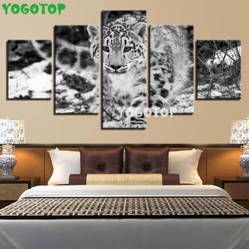 5d diy Diamond Painting 5 Pieces tiger Pictures full square round diamond embroidery Home Decoration Animals ML1593