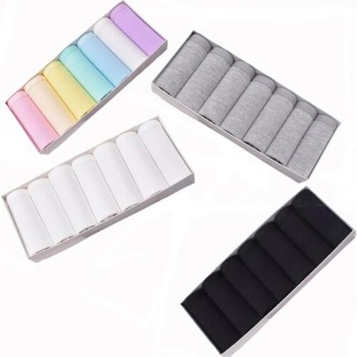 7Pcs/Lot Women´s Cotton Panties Underwear Girl Briefs Sexy Comfortable Breathable Underpants Solid Panty Shorts Soft Lingerie