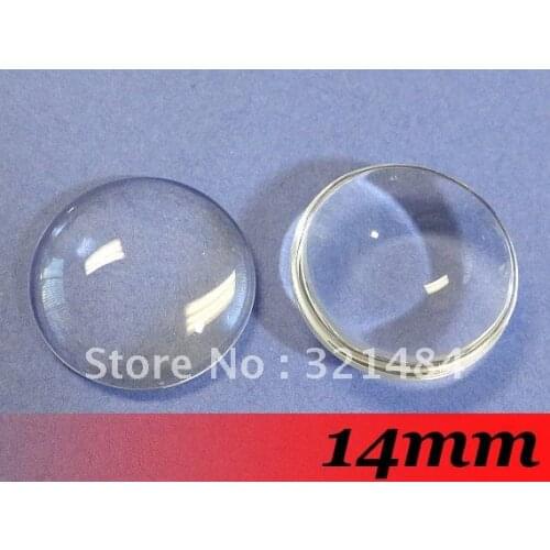 Free ship! 14mm 500piece/lot Clear Round Flatback Glass cabocons Glass Dome Seals Fit Cameo Settings Jewelry DIY