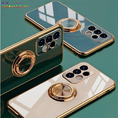 Ring Case For Samsung Galaxy A72 A52 A42 5G Soft Case Luxury Anti-drop Stand Cover For Samsung A52 A72 4G Phone Bags Cases