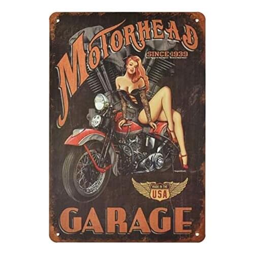 Home Garage Decoration Wall Metal Tin Sign Bar Bistro Retro Corridor Decoration Metal Plate Home Decoration 8x12 or 12x16 Inches