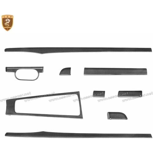 Real Carbon Fiber Center Console Decoration Frame Trim For For Porsche 981 991 2013-2018 For Porsche 718 2016-2019 Accessories