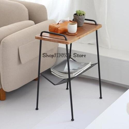 Scandinavian Design Sofa Side Table Living Room Storage Rack Small Apartment Creative Small Corner Table