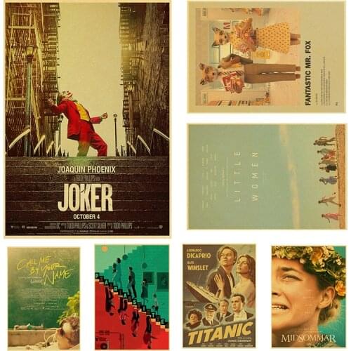 Classic Movie Retro Poster Beetle Juice Parasite Little Woman Retro Art Living Room Study Bedroom Decorative Stickers