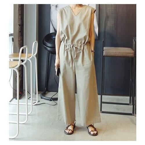 YLO STOCKcotton and linen Jumpsuits