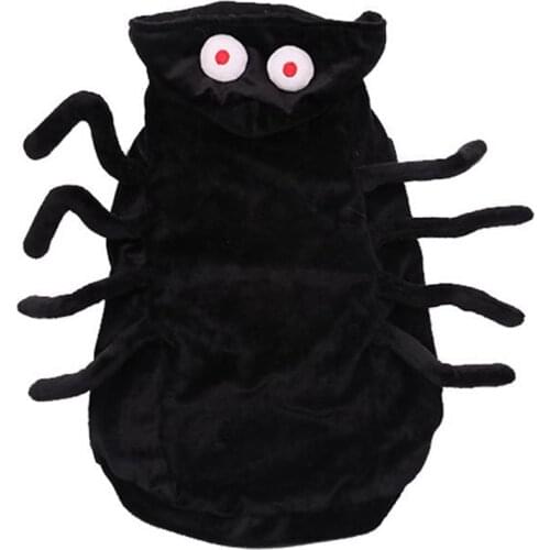 Halloween Pet Spider Clothes Puppy Plush Spider Cosplay Costume For Dogs Cats Party Cosplay Funny Outfit Plush Spider Costumes