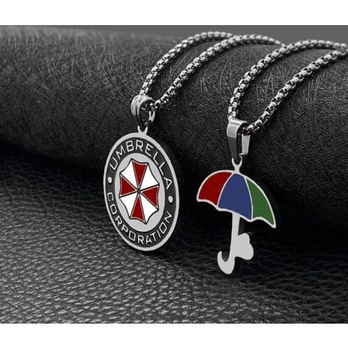 Titanium Steel Round Umbrella Pendant Stainless Steel Round Brand Necklace All-match Sweater Chain