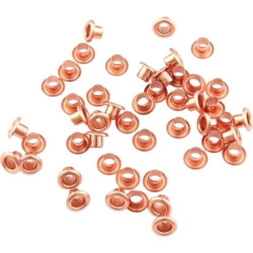 500pcs Rose gold eyelet Brass Inner 3mm for Leathercraft Garment Shoe Belt DIY Scrapbooking Cap Bag Tag Clothes Accessories DIY