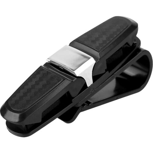 LEEPEE Car Sun Visor Sunglasses Holder Clip Universal Black Ticket Card Clamp Fastener Cip Car Glasses Cases Portable