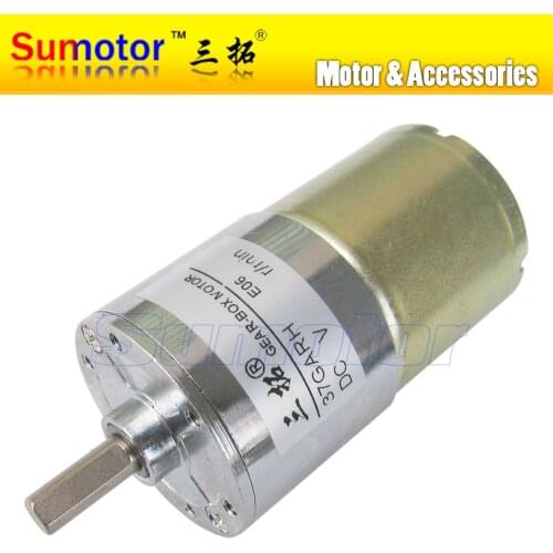 37GARG DC 12V 24V 37mm Micro Electric Reducer Metal Geared Motor Low speed DIY RC smart car Robot model Money counting machine