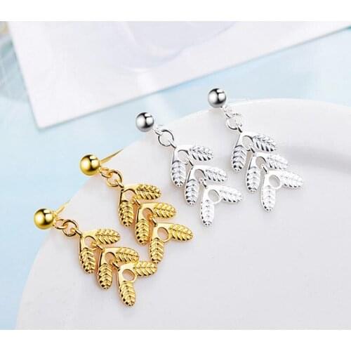 Cute Leaves Pendants Drops Earrings Gold Color Earrings Fashion Party Jewelry Accessories Gifts for Women Girls bijoux