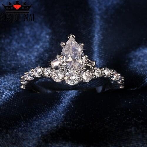 New creative crown design inlaid with zircon ring elegant charm charming cool style noble luxury brand jewelry